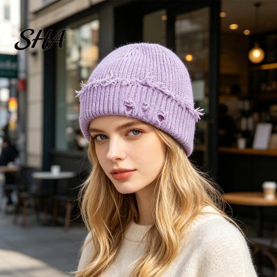 Fashionable Travel Accessories Winter Knit Hat for Men Women, Chunky Snow Cap, Lightweight Warm Stretch Fit Thermal Cap Hats, Unisex Slouchy