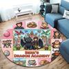How Train Dragon Round Area Rug Carpet Rug For Living Room Bedroom Sofa Playroom Decor Nonslip Floor Mat