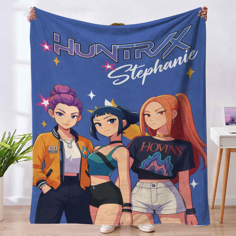 Flannel Blanket Witch Hunter K-Pop Series 4 Blankets Nap Blanket Autumn And Winter Flannel Blanket Can Be Connected To Jit