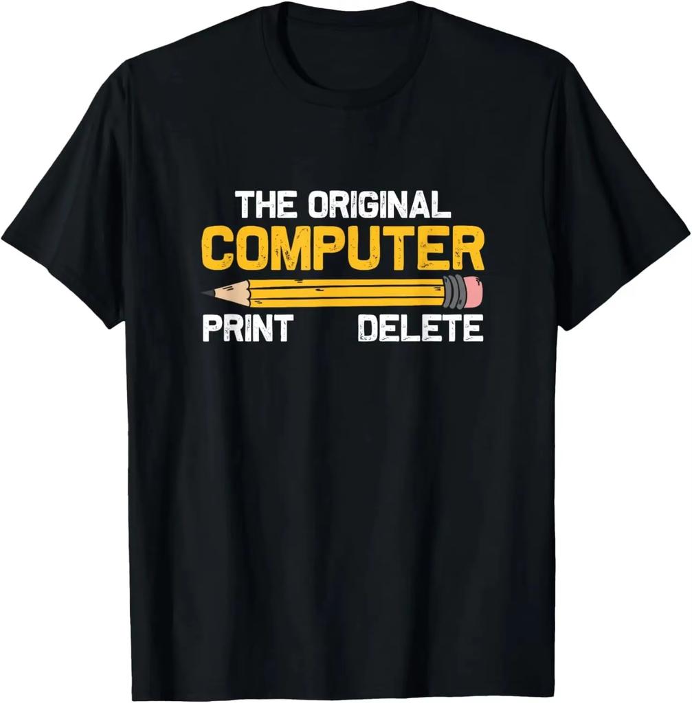 The Original Computer An Interesting Satire of Programmers Pencil Gifts Tshirts Printed Graphics Tshirts Womens Clothing