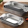 ZISIZ Stainless Steel Rectangular Roasting Pan
