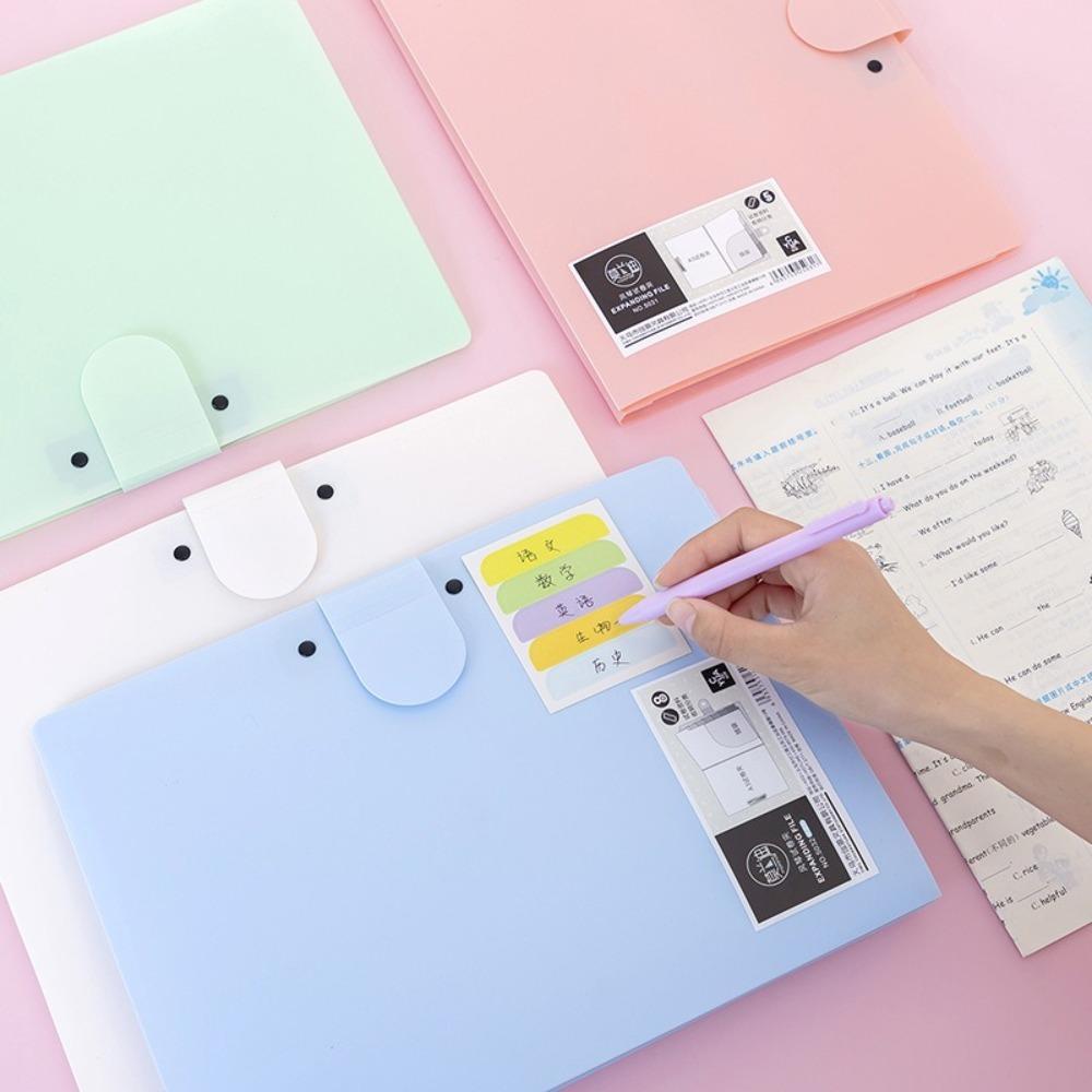 Simple Document Bag Multifunctional Test Paper Storage Booklet  Office Student Supplies