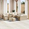 VidaXL 13-piece Garden Sofa Set Beige Polyrattan, Modern Outdoor Furniture Set, Garden Sofa, 3361806