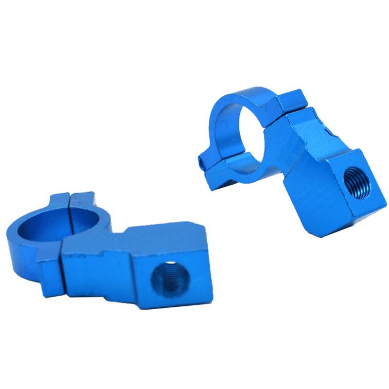 2 шт. кронштейн для крепления зеркала заднего вида для мотоцикла, квадроцикла, адаптер, зажимной винт с ЧПУ-алюминием 22 мм, 7/8 дюйма, универсальный руль