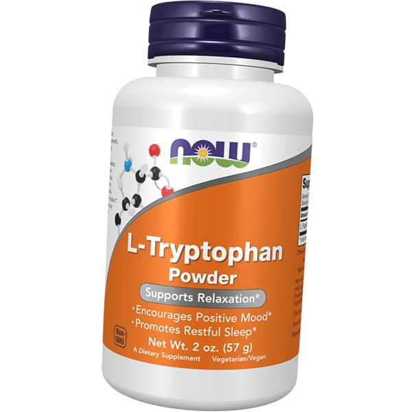 Триптофан в порошке, L-Tryptophan Powder, Now Foods 57г Без вкуса (27128053)