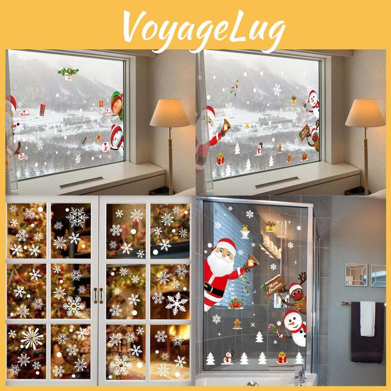 Классические рождественские наклейки на окна для уютной праздничной атмосферы в любом помещении