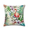 Tropical Plants Cushion Cover Decorative Pillowcases Flamingo Printing Cotton Linen Throw Pillow Case Flowers Pillow Cover Zt169