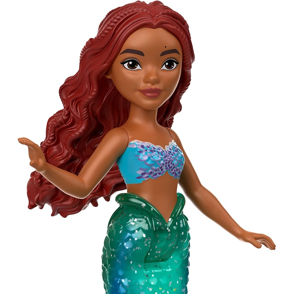Набор мини-кукол Mattel Disney Русалочка, 7 шт., с блестящим хвостом, подвижные, для переодевания, от 3 лет