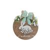 Easter Circular Wooden Sign Hanging For Home Decoration