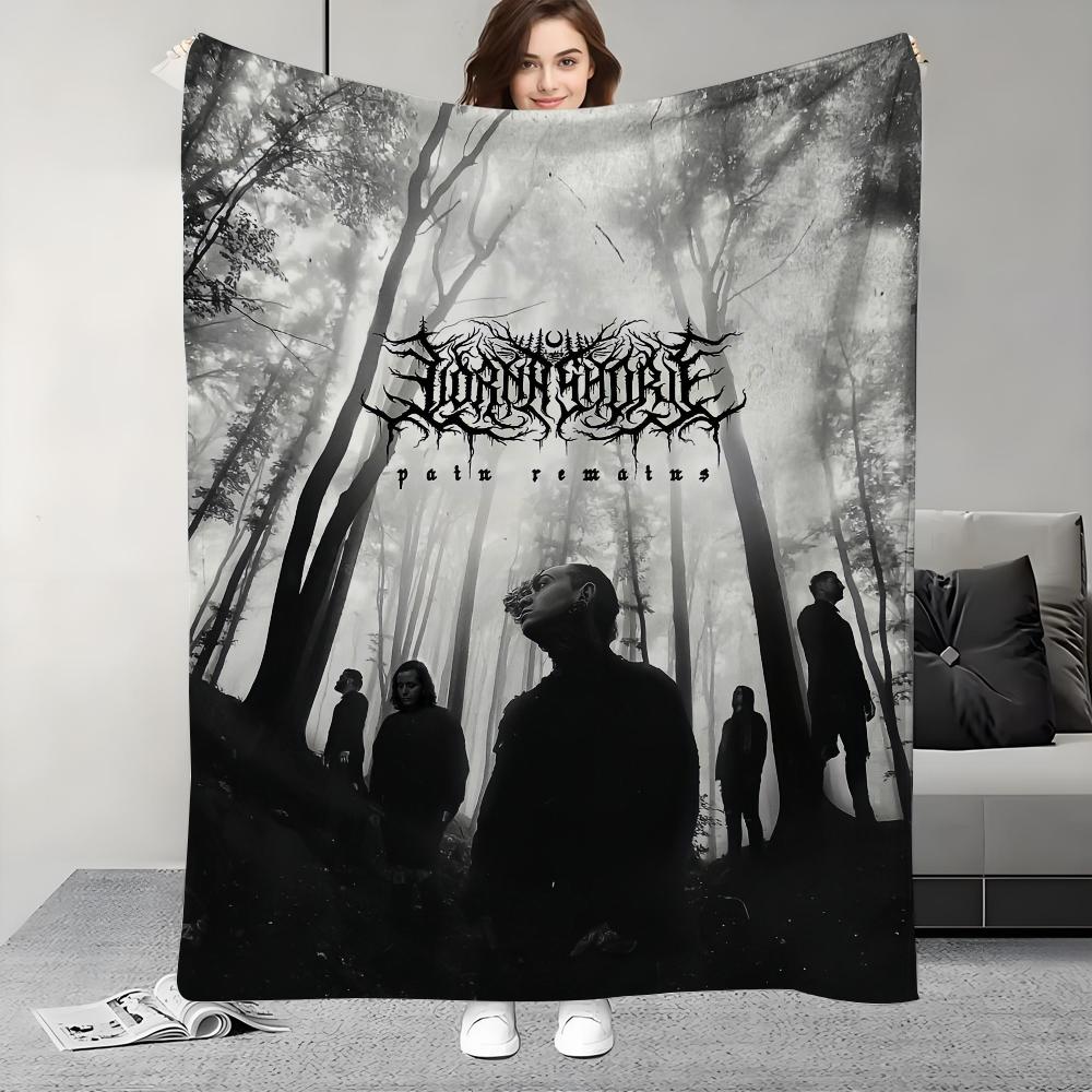 L-Lorna Shore Рок-группа Музыкальный дизайн одеяла Легкое Для общежитий, Дневного сна, Гостиной, Офиса, Дивана, Всесезонное