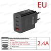 Быстрое USB-зарядное устройство с несколькими портами PD 12 В с вилками EU/US/UK для путешествий