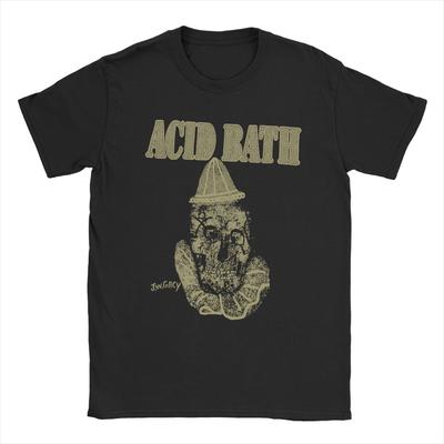 Винтажная футболка Acid Bath для мужчин Круглый вырез Хлопковая футболка с коротким рукавом Футболка с графическим принтом Одежда