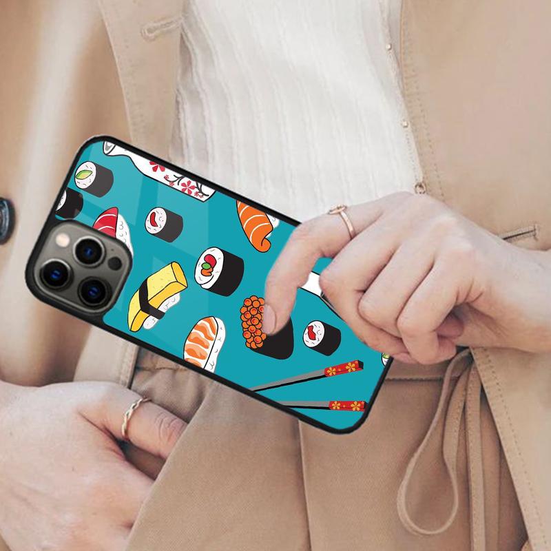 Чехол для телефона с магнитами Food coffee Sushi для APPLE iPhone 17 Air 16 14 13 12 Pro Max 15 Plus Беспроводная зарядка С крышкой MagSafe