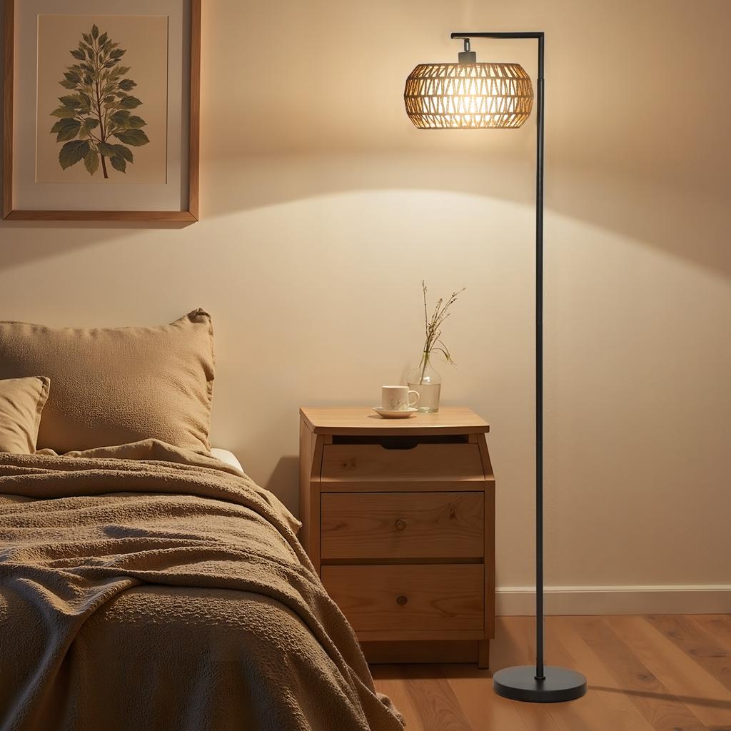 Boho Dimmable Floor Lamp Black