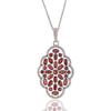 Кулон с гранатом для нее из серебра 925 пробы zivori