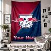 Wall Hanging Tapestry With Custom Name & Text, RB Leipzig FC Decorative Tapestry For Bedroom