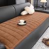2025 Modern Minimalist Non-Slip Seat Cushion New Corduroy Grid Quilted Sofa Mat Winter Warm Thickening Plush Cushion Universal