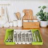Tableware Drawer Organizer Retractable Cutlery Holder BPA Free Large Capacity Easy To Clean Expandable Utensil Tray