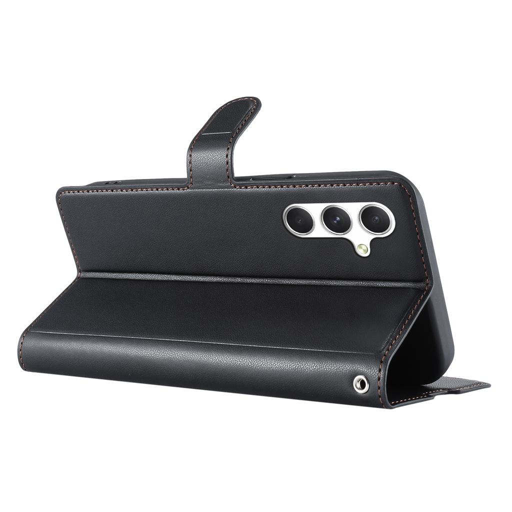 For Samsung Galaxy A55 5G Case Dots Imprinted PU Leather Flip Phone Cover with Card Slot,Strap