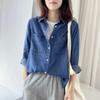 Early Autumn Thin Denim Shirt for Women's Spring Summer Loose Casual Long Sleeved Shirt Blouses & Shirts