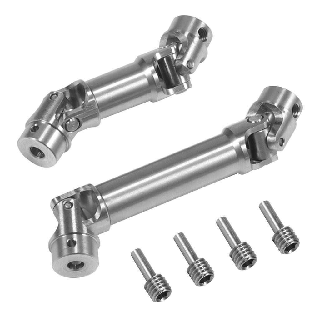 2pcs Stainless Steel Internal Spline Drive Shaft 39-45mm 54.5mm-62mm for 1/18 RC Crawler Car TRX4M Upgrade Parts