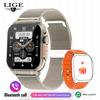 A70 Smart Watch for Men Women, Large Screen Bluetooth Call, Heart Rate Blood Pressure Sleep Monitor, Multi-Sport Fitness Tracker, Black