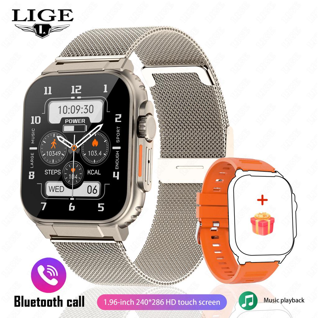 A70 Smart Watch for Men Women, Large Screen Bluetooth Call, Heart Rate Blood Pressure Sleep Monitor, Multi-Sport Fitness Tracker, Black