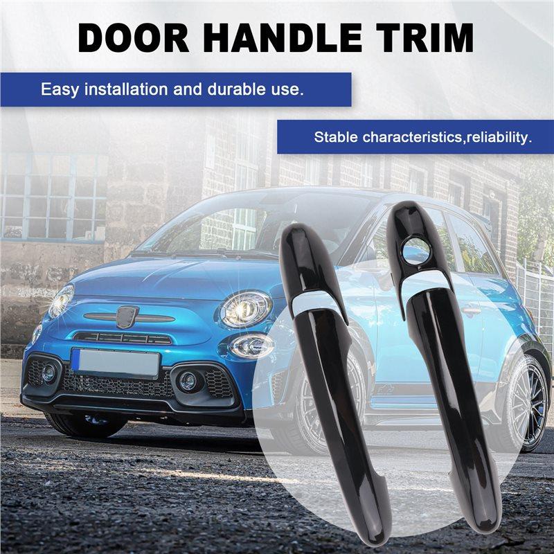 Protective Cover Exterior Door Handle Cover Trim For Fiat 500 Abarth 595 695 Car Side Door Handle