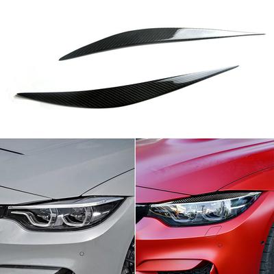 Для BMW F80 M3 F82 F83 M4 F32 F33 F36 Автомобиль Передний Фары Брови Веки Свет Брови Наклейка Углеродное Волокно ABS Аксессуары
