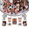 10pcs Coffee-Themed Silicone Bead 3D Coffee Cup Beans for DIY Jewelry Keychains Necklaces Supplies Party Decorations