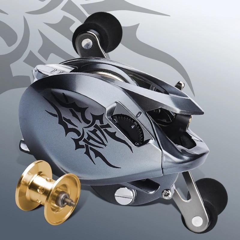 Water Dropper Reel Explosion Protection Line Metal Rotor Double Spool Long Casting 7.3:1 High Ratio 8kg Drag Powe Baitcasting Fishing Reel Lure Reel