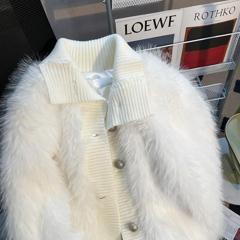 Пальто из искусственного меха норки в корейском стиле - Женская трендовая пушистая зимняя мода
