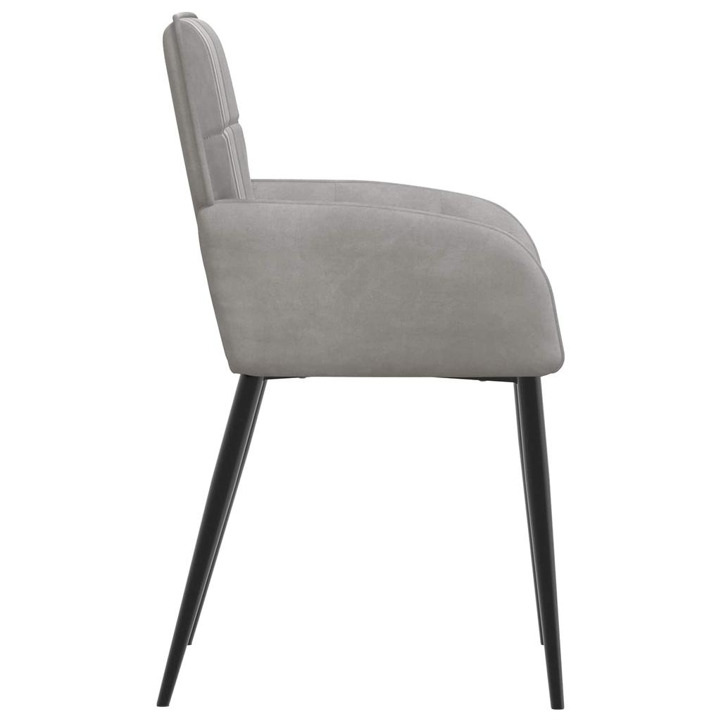 Dining Chairs 6 pcs Velvet Light Gray 57 x 50 x 85 cm