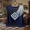 Hamburger SV Football Print Flannel Blanket Soft Warm Sofa Bed Throw Blanket For Home Office Bedroom