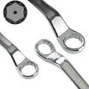 Chrome  Steel Offset Ring Spanner 45-Degree Torx Spanner Double Box End Wrench  Workshop