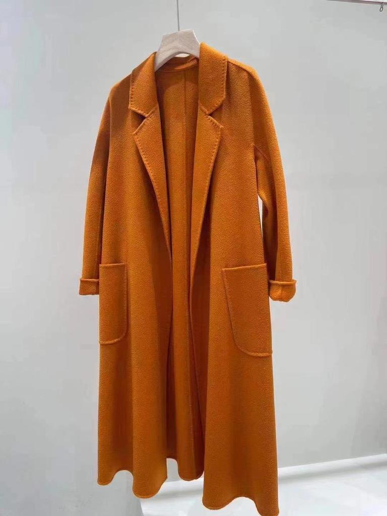 Пальто женское двустороннее кашемировое M Family с эффектом водной ряби, премиум-класса