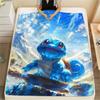 Squirtle Warm Printed Flannel Blanket for Home Bedroom Sofa Travel and Picnic.-TING