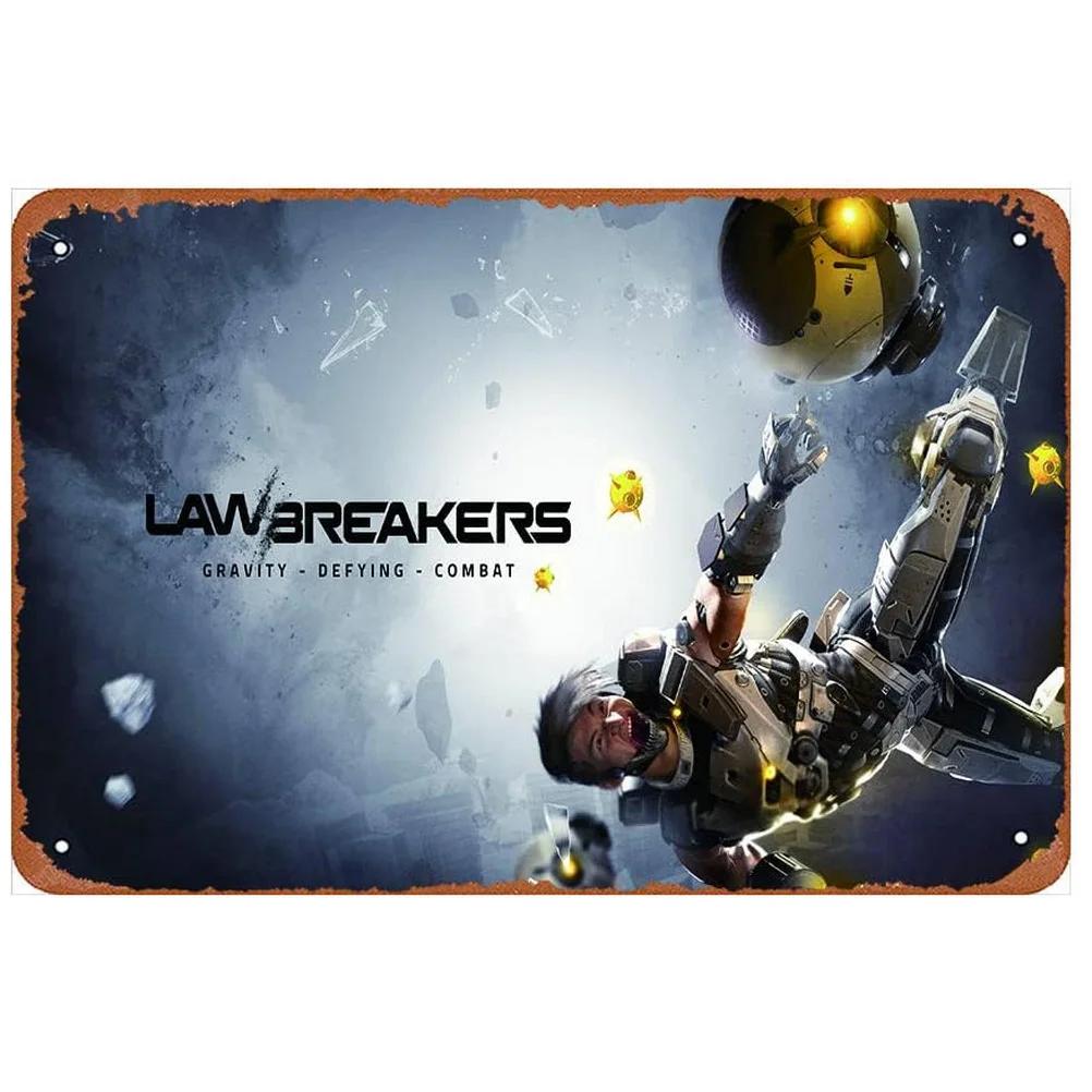 Металлические жестяные таблички Декорация стены для видеоигр Винтажные художественные плакаты Железная живопись для мужской комнаты Домашнее кафе Игровая комната Клуб Бар