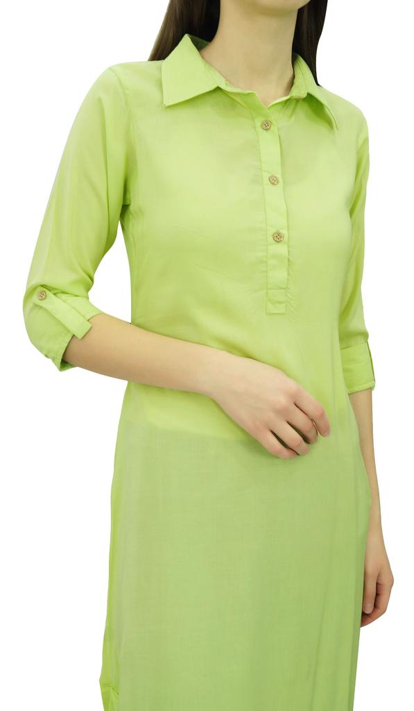 Phagun Индийская хлопковая смесь Курти Курта Повседневная одежда Воротник Туника Для