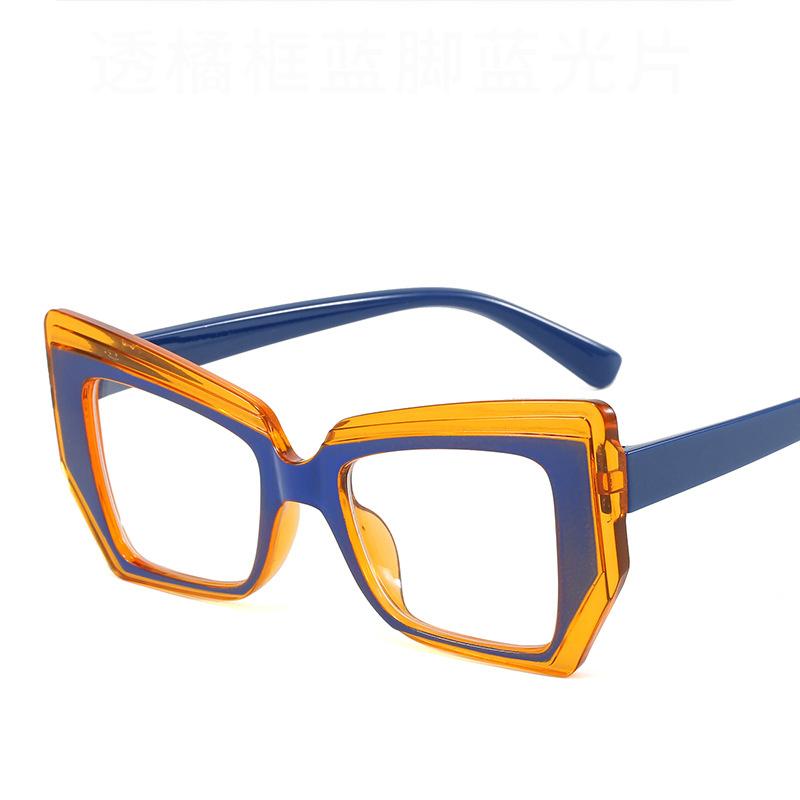 Женские очки с защитой от синего света «кошачий глаз», модные многоугольные винтажные винтажные очки роскошного дизайна, женские модные квадратные очки неправильной формы