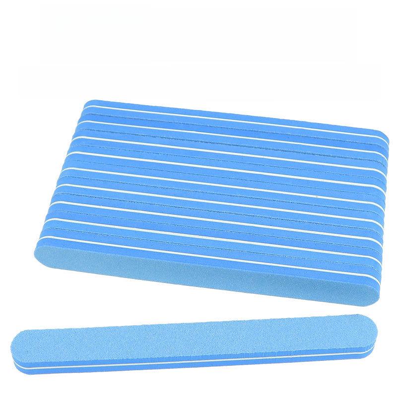 Dual-Sided Nail File: Cross-Border Sponge Rubbing Strips, Round High Elastic Cotton, 100/180 Mesh for Manicure & Nail Grinding.