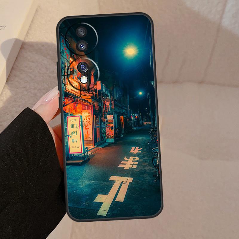 Японская эстетика ночного города Чехол для Honor Magic V5 5 6 7 Pro Для Honor 200 400 Lite 50 70 90 X8a X8b X9a X9b X9c Чехол