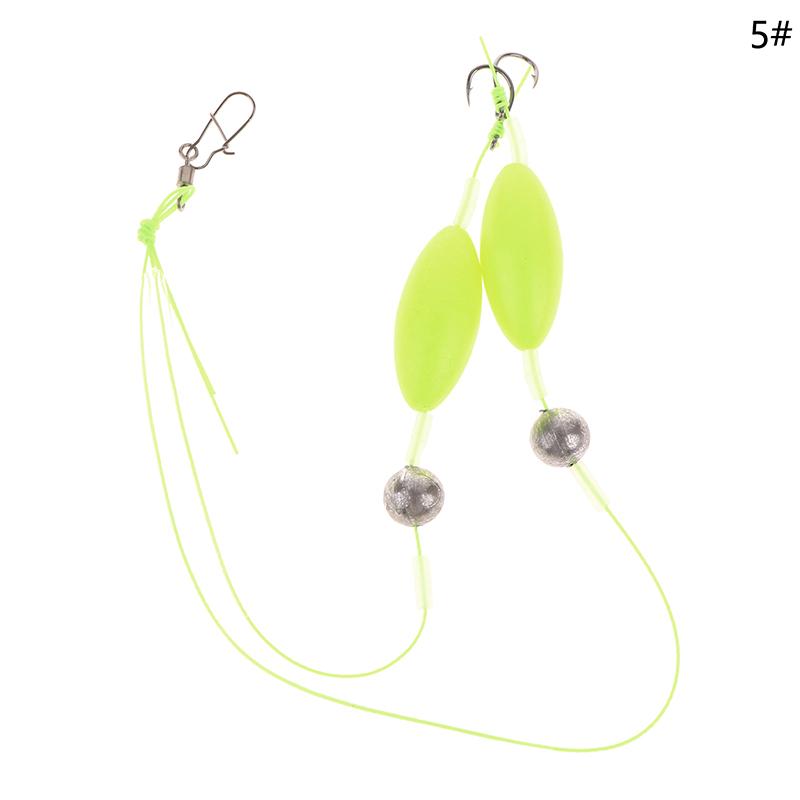 1Pc 2 Hooks Reverse Bottom Rig Flip The Fishing Hair Rigs Hook Iseni Fishing Hook Ready-To-Use Size3#-11# Carp Rigs Fishing Lure