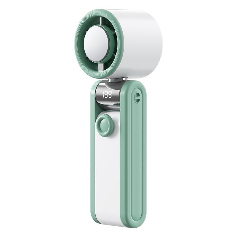 2026 Multi-Functional Handheld Folding Refrigeration Fan with 199-Speed Turbine and Ice Pack Capability