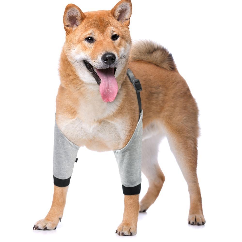 Solid Black Tone Dog Leg Brace Breathable Neoprene Canine Wrap Joint Sprain Protection