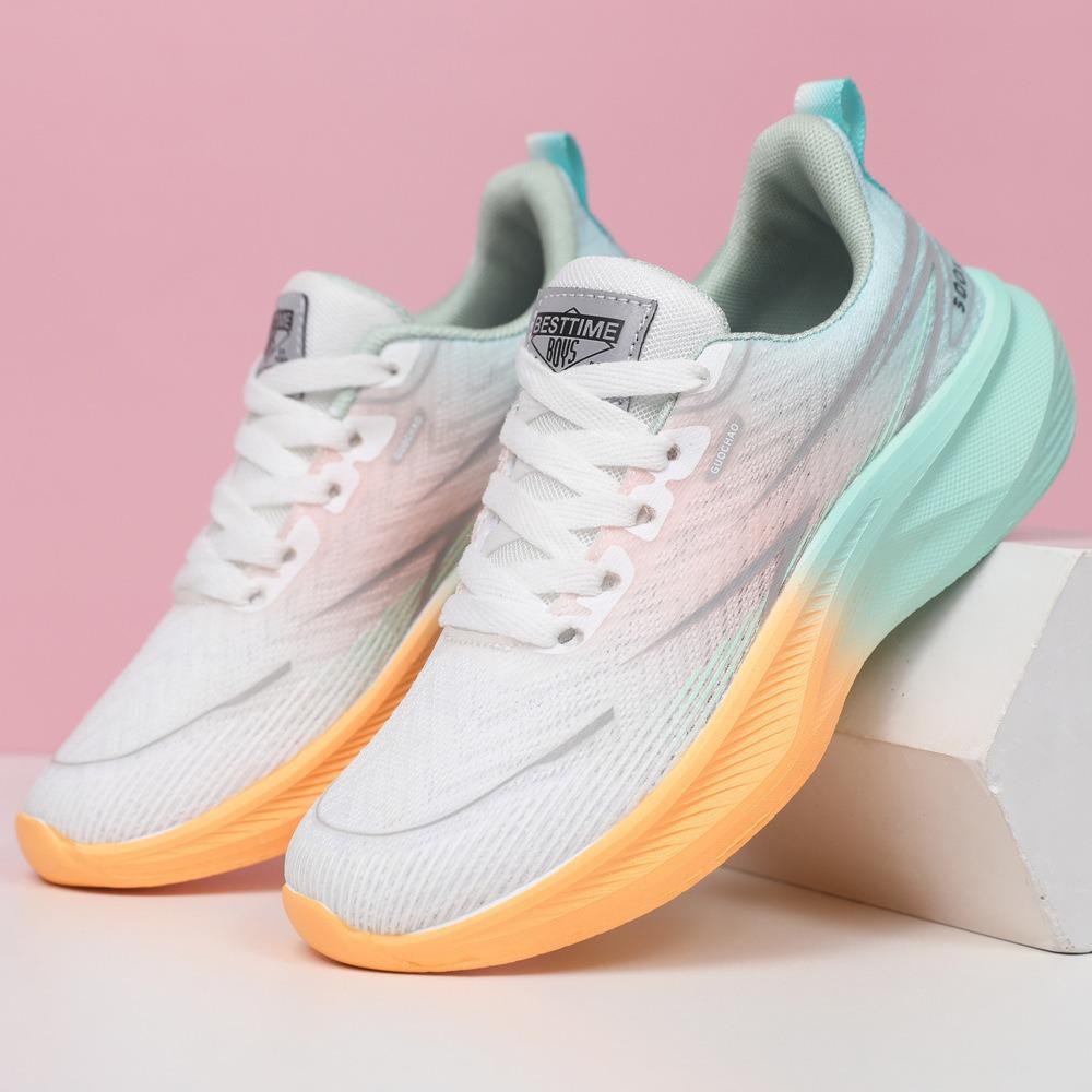 New mesh sports shoes, thick-soled comfortable and breathable casual shoes, light, non-slip and wear-resistant running shoes