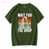Nwt Wait For The Drop Roller Coaster Funny T Shirt Long Or Short Sleeves Vintage Washed Comfortable Slightly Soft Fashion