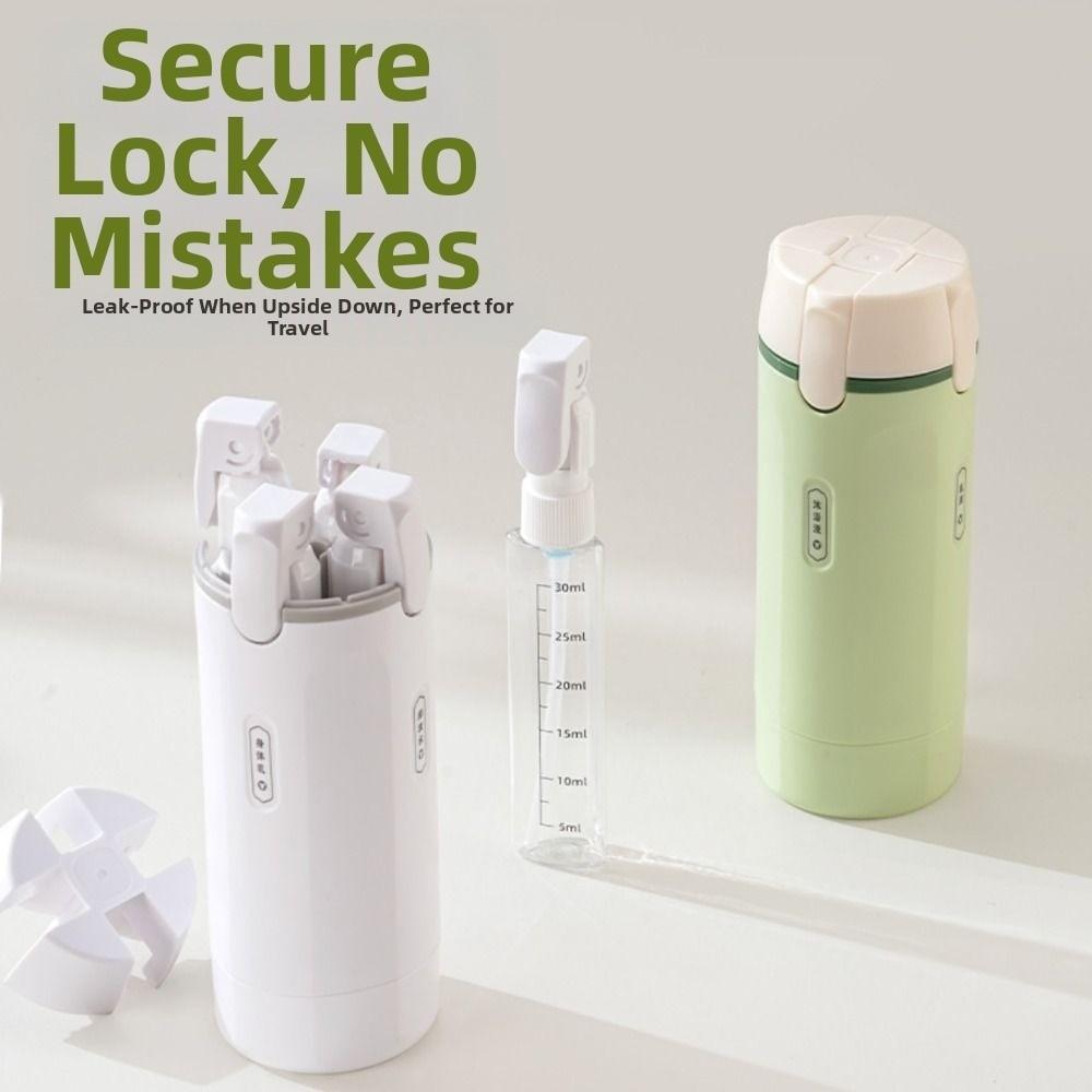 4 in 1 Empty Bottle Kit Leak Proof Liquid Dispenser Bottle Shampoo Empty Container Business Trip