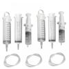 50-150ml Plastic Syringe Rings + Syringe Connector Disposable Nutrient Solution Large Hydroponic Plastic Feeding Syringe