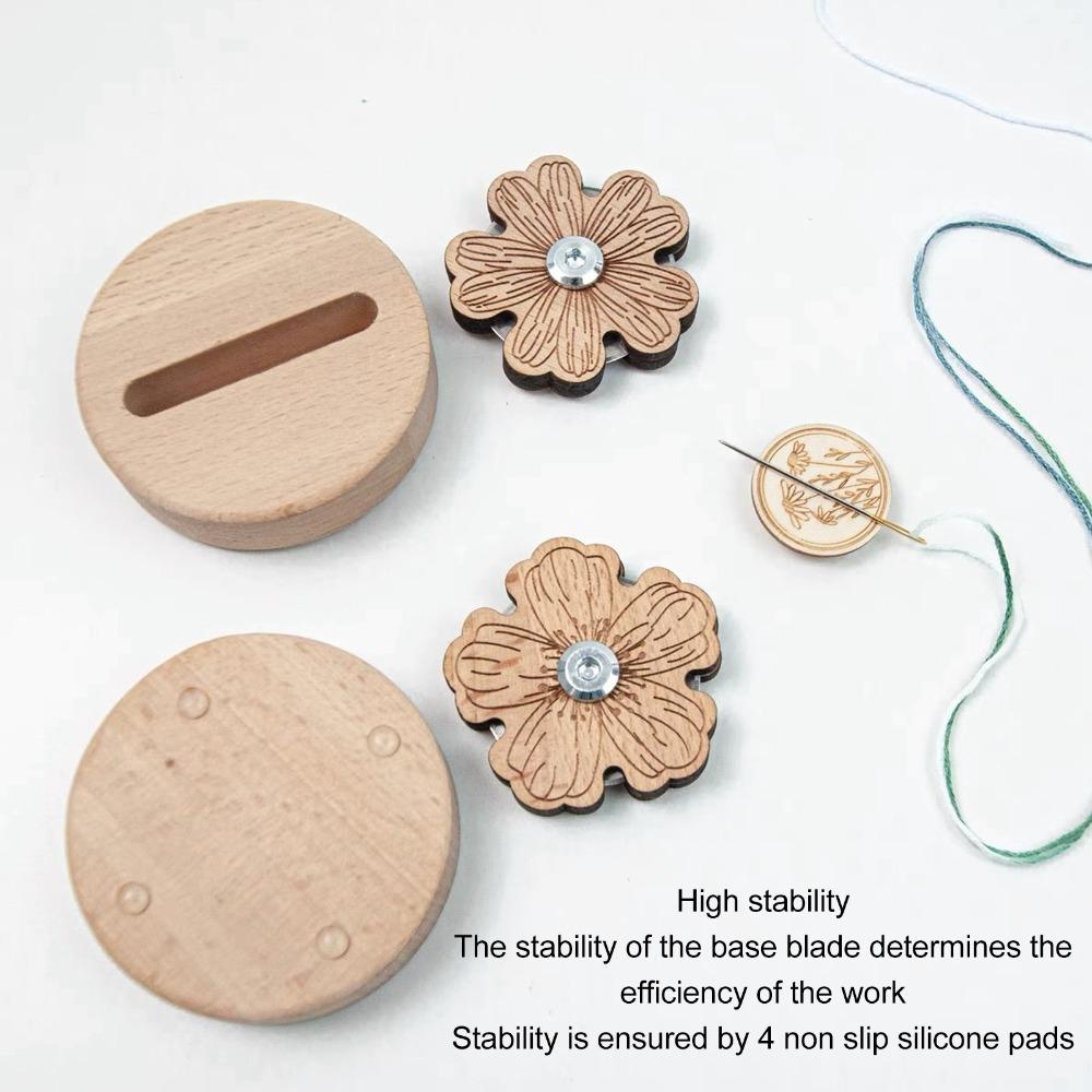 Brown Thread Cutter Beech Wood Sewing Tools Durable Yarn Cutting Tool  For Quilting
